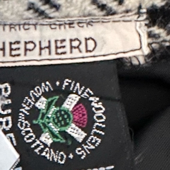 Vintage Wool Houndstooth Pencil Midi Skirt Lined Retro Classic - Picture 3 of 9